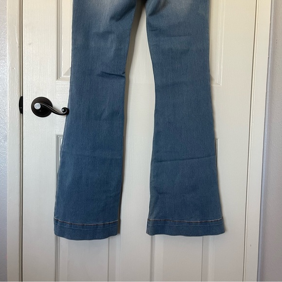 Vintage Y2K Forever 21 Lace Up Low Rise Wide Leg Premium Denim Jeans Size 26 - Picture 7 of 8